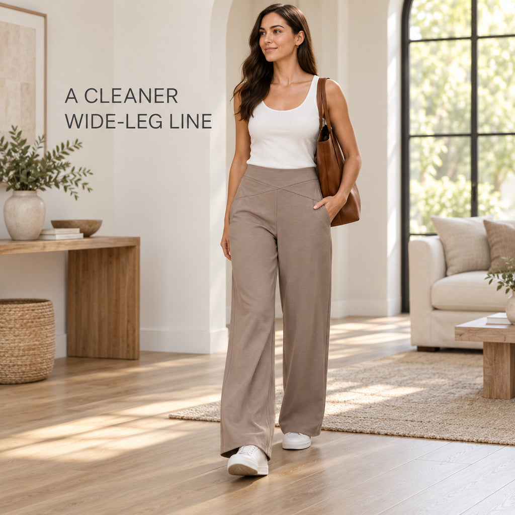 CrossPanel Wide-Leg Pants