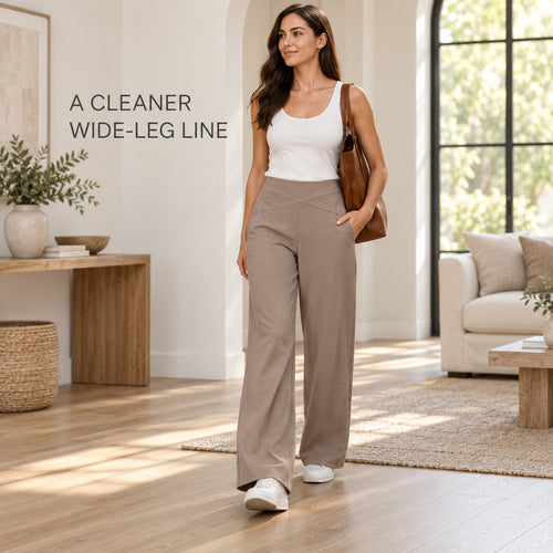 CrossPanel Wide-Leg Pants