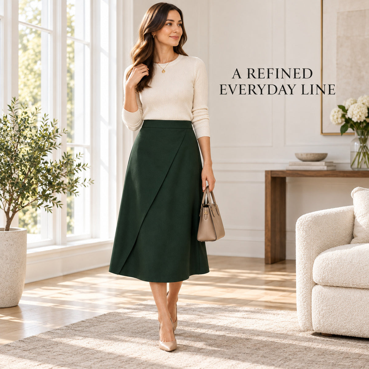 WrapLine Everyday Midi Skirt