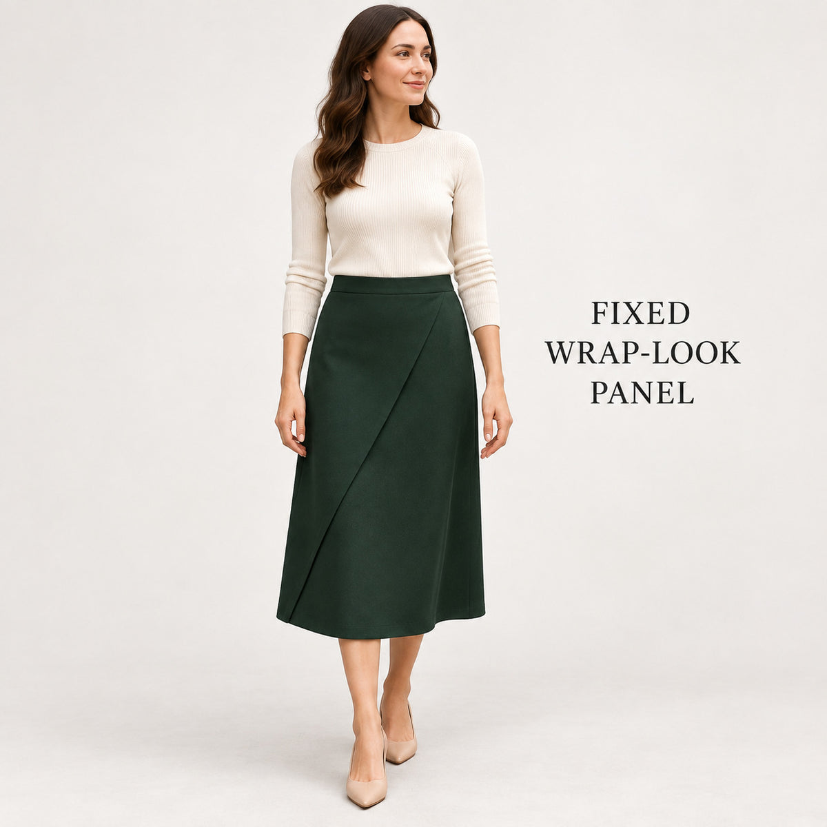 WrapLine Everyday Midi Skirt